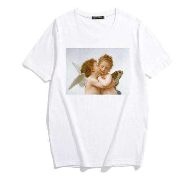 Angel Kiss Y2K T-Shirt: Trendy 2000s Fashion for Effortless Style