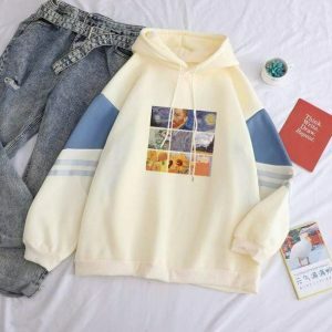 Artsy Van Gogh Hoodie - Y2K Fashion Inspired 2000s Style Streetwear