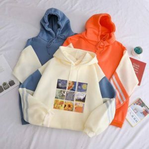 Artsy Van Gogh Hoodie - Y2K Fashion Inspired 2000s Style Streetwear