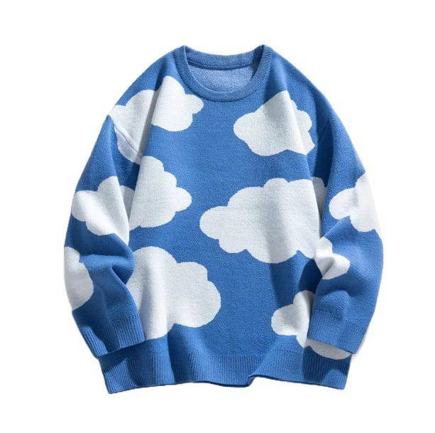 Blue Sky Y2K Sweater: Trendy 2000s Fashion for Effortless Style