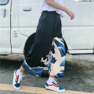 Blue Waves Y2K Pants - Trendy 2000s Fashion for a Retro Aesthetic