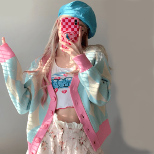 Candy Floss Pastel Sweater - Y2K Fashion Essential for 2000s Style