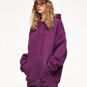 Colorful Y2K Fashion Basic Pullover Hoodie - Trendy 2000s Style