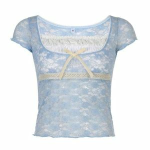 Coquette Lace Top - Y2K Fashion Essential for 2000s Style Lovers