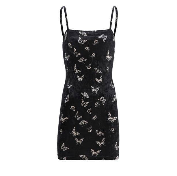 Dark Butterfly Dress - Y2K Fashion Aesthetic for Trendy Outfits