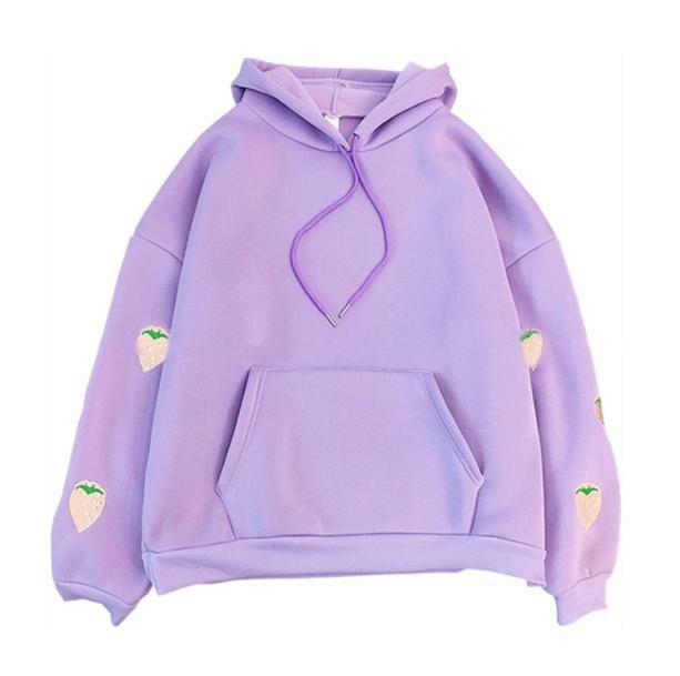 Deep Pocket Strawberry Hoodie - Trendy Y2K Fashion Essential