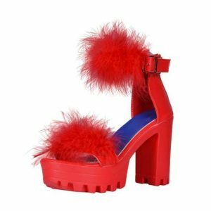 Fluffy Open Toe Party Shoes - Y2K Fashion Must-Have for Trendy Looks