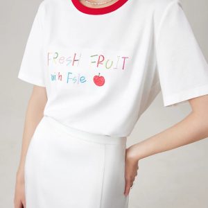 Fresh Fruit Tee - Y2K Aesthetic Top for Trendy 2000s Fashion Lovers