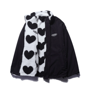 Heartflip Reversible Jacket - Trendy Y2K Fashion for Stylish Outfits