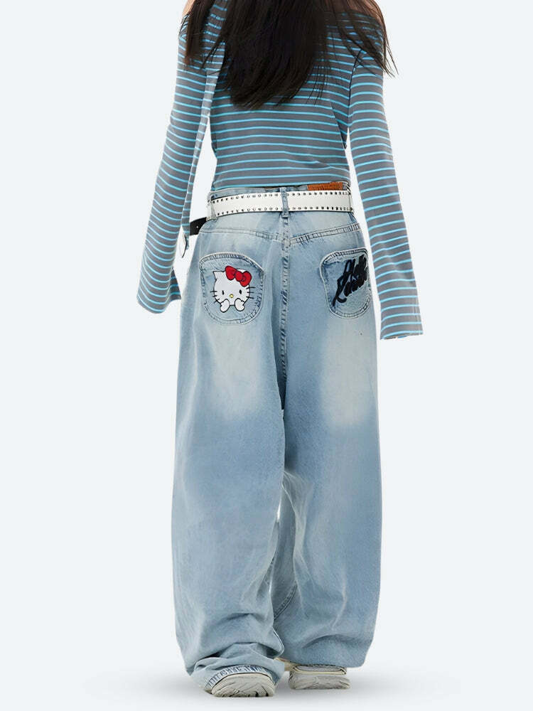 Hello Kitty Y2K Jeans: Embrace 2000s Fashion with Cute Aesthetic Style