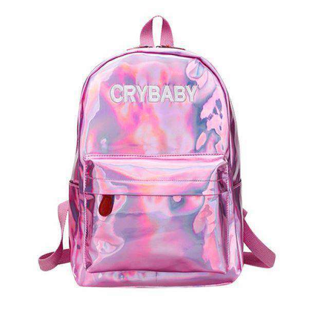 Holographic Crybaby Backpack - Y2K Fashion Essential for Trendy Outfits