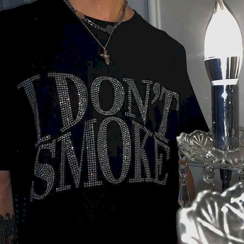 I Don't Smoke Tee - Y2K Fashion Statement for Trendy Outfits