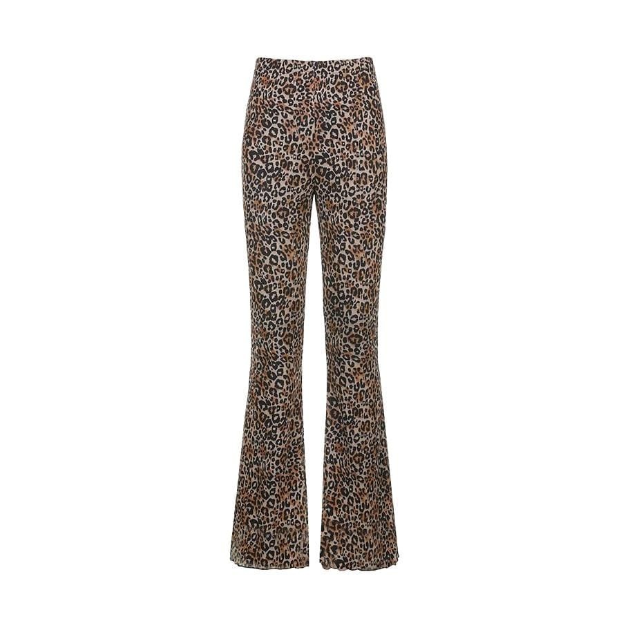 Indie Y2K Leopard Print Pants - Trendy 2000s Style for Unique Looks