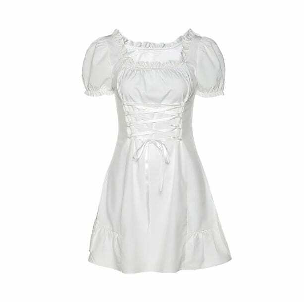 Innocent White Y2K Dress: Embrace 2000s Fashion with a Modern Twist