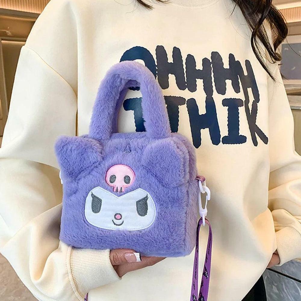 Kawaii Fluffy Sanrio Handbag - Y2K Aesthetic 2000s Fashion Accessory