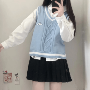 Kawaii Kuromi Vest Sweater - Y2K Fashion Essential for 2000s Style