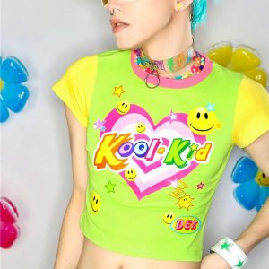 Kool Kid Tee - Y2K Fashion Essential for Trendy 2000s Style Outfits