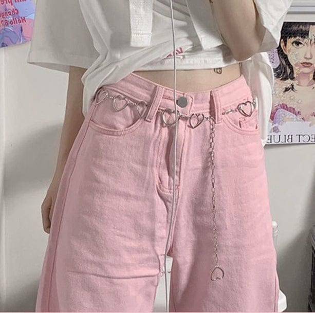 Pastel Pink Baggy Pants - Y2K Fashion Essential for 2000s Style Outfits