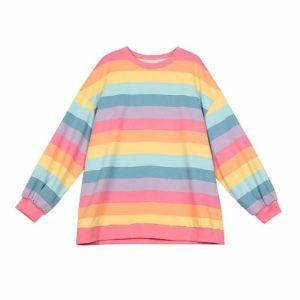 Pastel Rainbow Sweatshirt - Y2K Aesthetic 2000s Fashion Essential