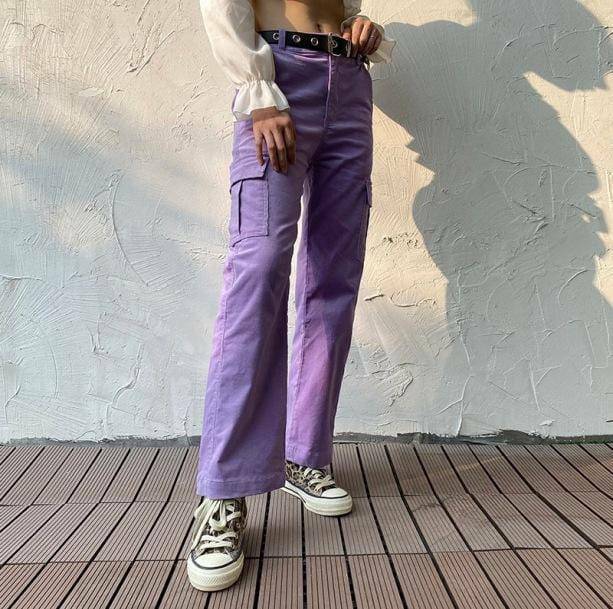 Purple Vibe Y2K Pants - Trendy 2000s Fashion for a Bold Look