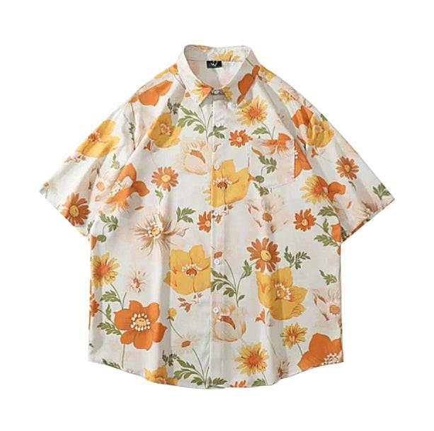 Retro Floral Y2K Shirt - Vintage 2000s Style for Trendy Outfits