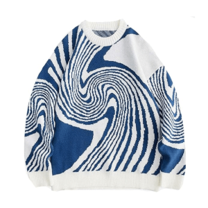 Retro Wavy Sweater - Y2K Fashion Essential for 2000s Style Lovers