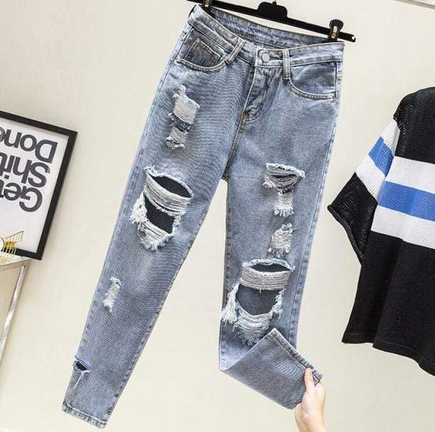 Ripped Vintage Style Jeans - Embrace Y2K Fashion & 2000s Aesthetic