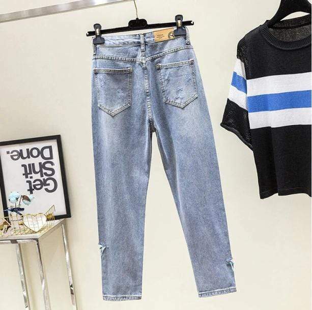 Ripped Vintage Style Jeans - Embrace Y2K Fashion & 2000s Aesthetic