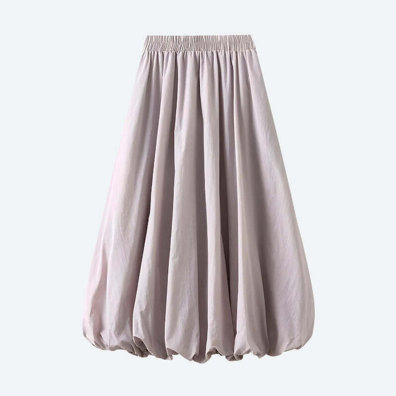 Soft Girl Pastel Bubble Midi Skirt - Y2K Fashion Aesthetic Essential