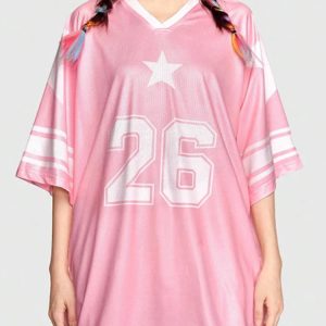 Soft Girl Star 26 Jersey Top - Trendy Y2K Fashion Essential