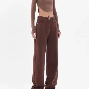 Star Pockets Wide Leg Jeans - Y2K Fashion Essential for Trendy Outfits