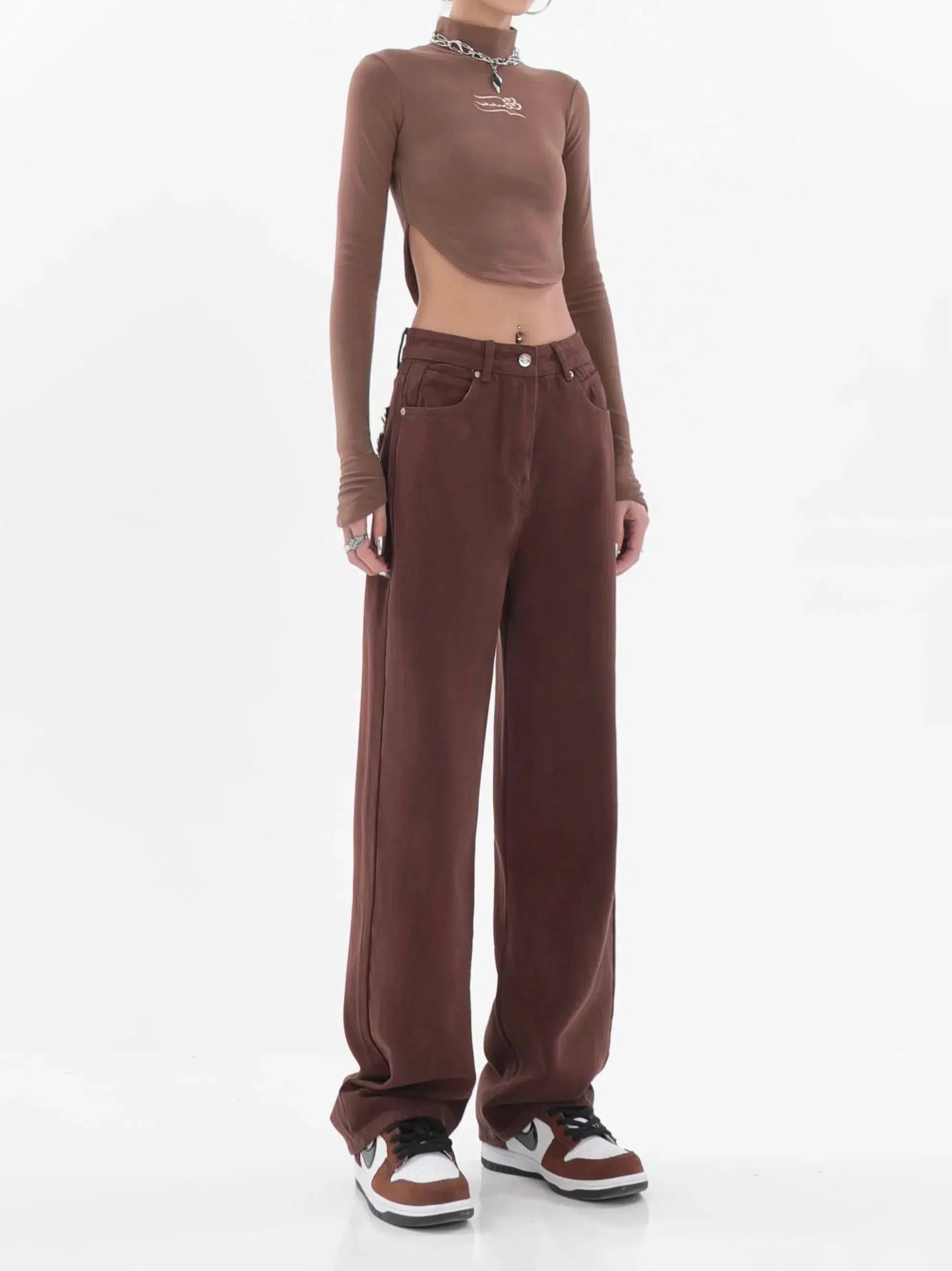 Star Pockets Wide Leg Jeans - Y2K Fashion Essential for Trendy Outfits