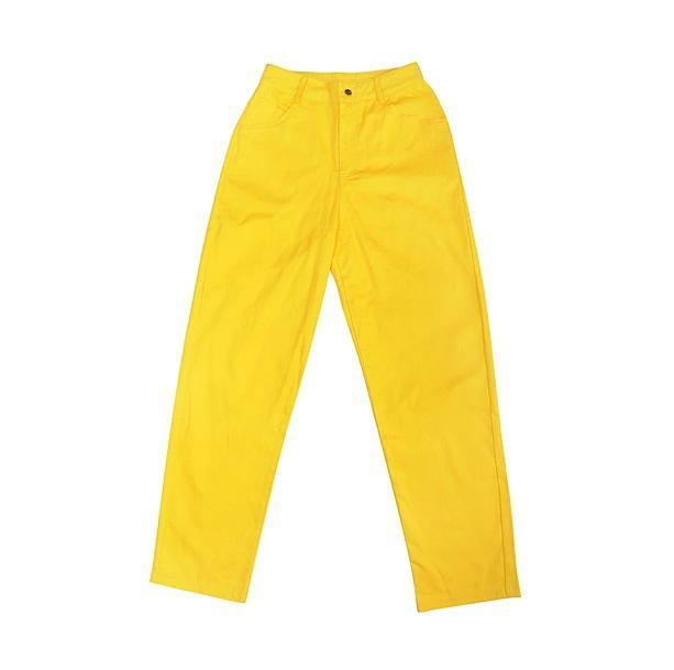 Sunny Yellow Y2K Pants - Trendy 2000s Style for a Vibrant Look