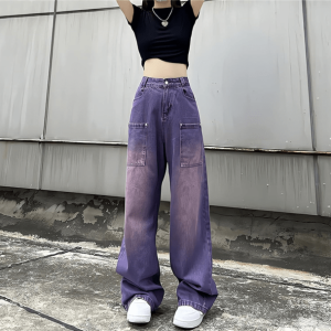 Tomboy Purple Loose Jeans - Y2K Fashion Essential for 2000s Style