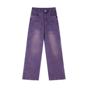 Tomboy Purple Loose Jeans - Y2K Fashion Essential for 2000s Style