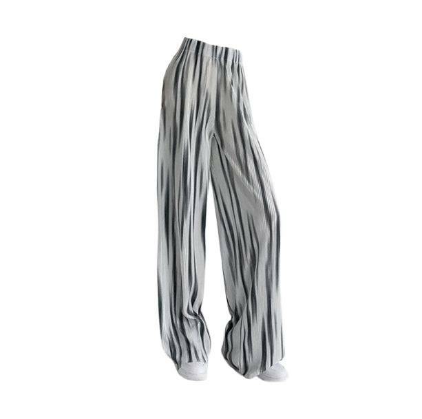 Trendy Gray Stripes Loose Pants - Y2K Fashion Essential for Stylish Looks