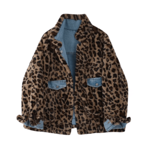 Trendy Leopard Print Reversible Jacket - Y2K Fashion Essential