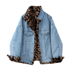 Trendy Leopard Print Reversible Jacket - Y2K Fashion Essential