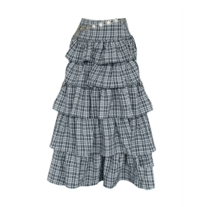 Trendy Long Plaid Y2K Skirt - Vintage 2000s Fashion Essential