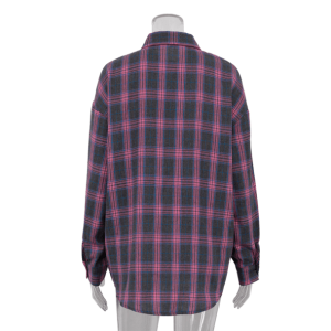 Trendy Oversized Pink Plaid Shirt - Y2K Fashion Essential for 2000s Style