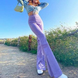 Trendy Purple Y2K Pants - Stylish 2000s Fashion for Modern Outfits