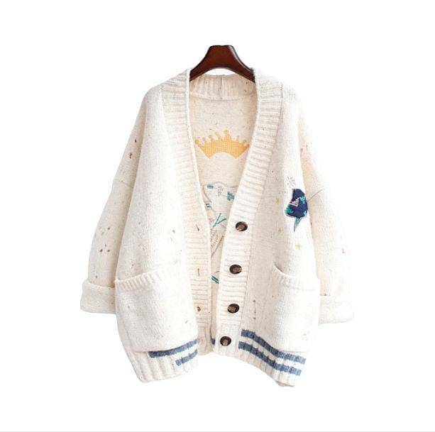 Trendy UFO Cardigan: Embrace Y2K Fashion with 2000s Style Vibes