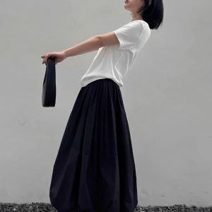 Trendy Y2K Bubble Midi Skirt - Embrace 2000s Fashion Aesthetic