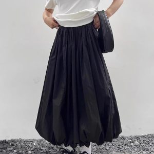 Trendy Y2K Bubble Midi Skirt - Embrace 2000s Fashion Aesthetic