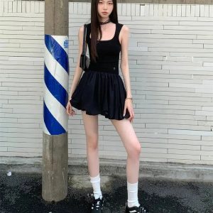 Trendy Y2K Bubble Mini Dress - Embrace 2000s Fashion Aesthetic