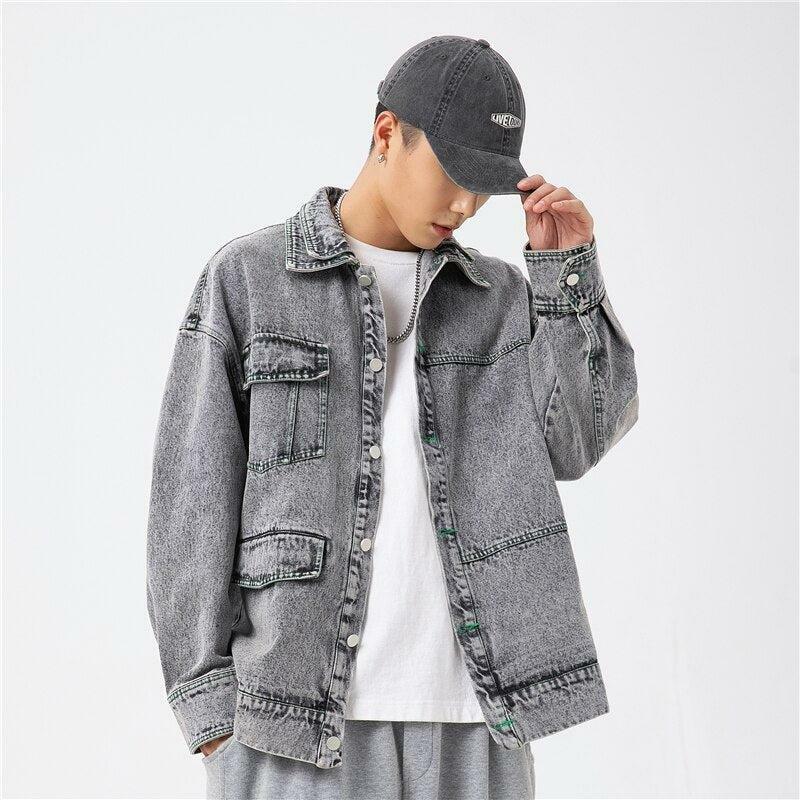 Trendy Y2K Double-Collared Denim Jacket for Iconic 2000s Style