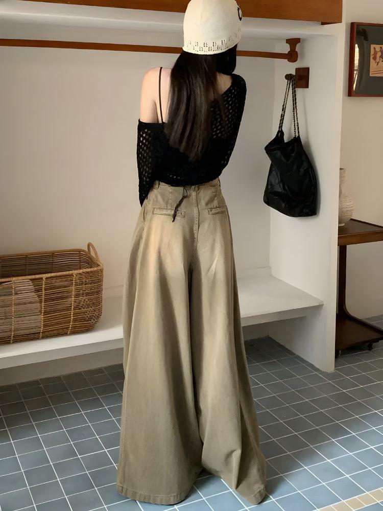 Trendy Y2K Fashion Extreme Wide Leg Pants - 2000s Style Statement