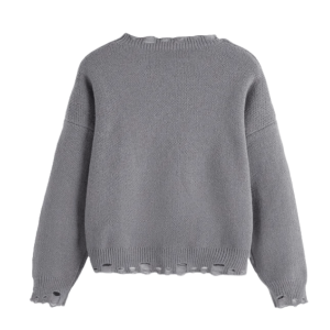 Trendy Y2K Fashion Open Eye Sweater - 2000s Style Aesthetic Top