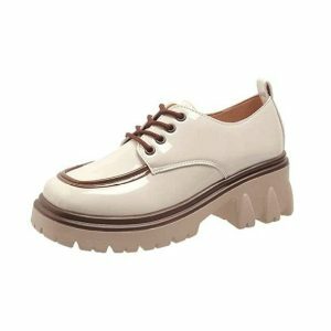 Trendy Y2K Fashion Square College Shoes for Stylish 2000s Aesthetic