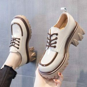 Trendy Y2K Fashion Square College Shoes for Stylish 2000s Aesthetic